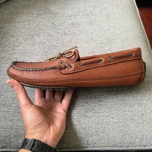 Minnetonka Leather boat shoes mocasins size 9.5 New without box MSRP $104.95 OBO